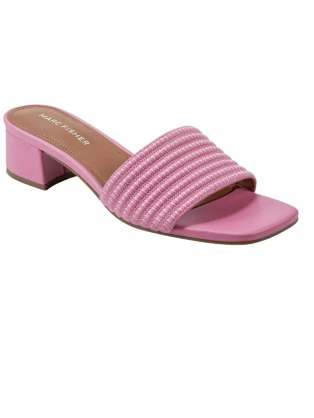 NEW Marc Fisher Women's Casala Square Toe Slip-On Dress Sandals